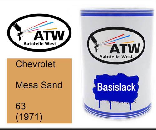 Chevrolet, Mesa Sand, 63 (1971): 500ml Lackdose, von ATW Autoteile West.